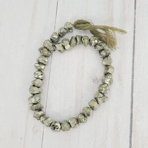 Pyrite Cubes Bead Strand